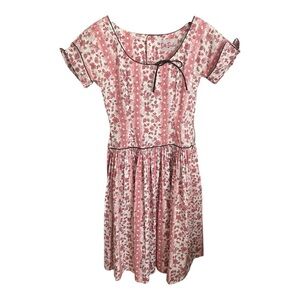 Betty Barclay Vintage 1950s  Pink Floral Midi Dress